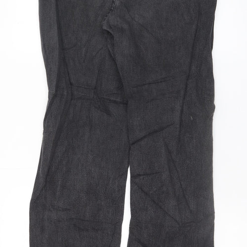 Lee Women's Black Relaxed Straight Leg Jeans Size 8 Long