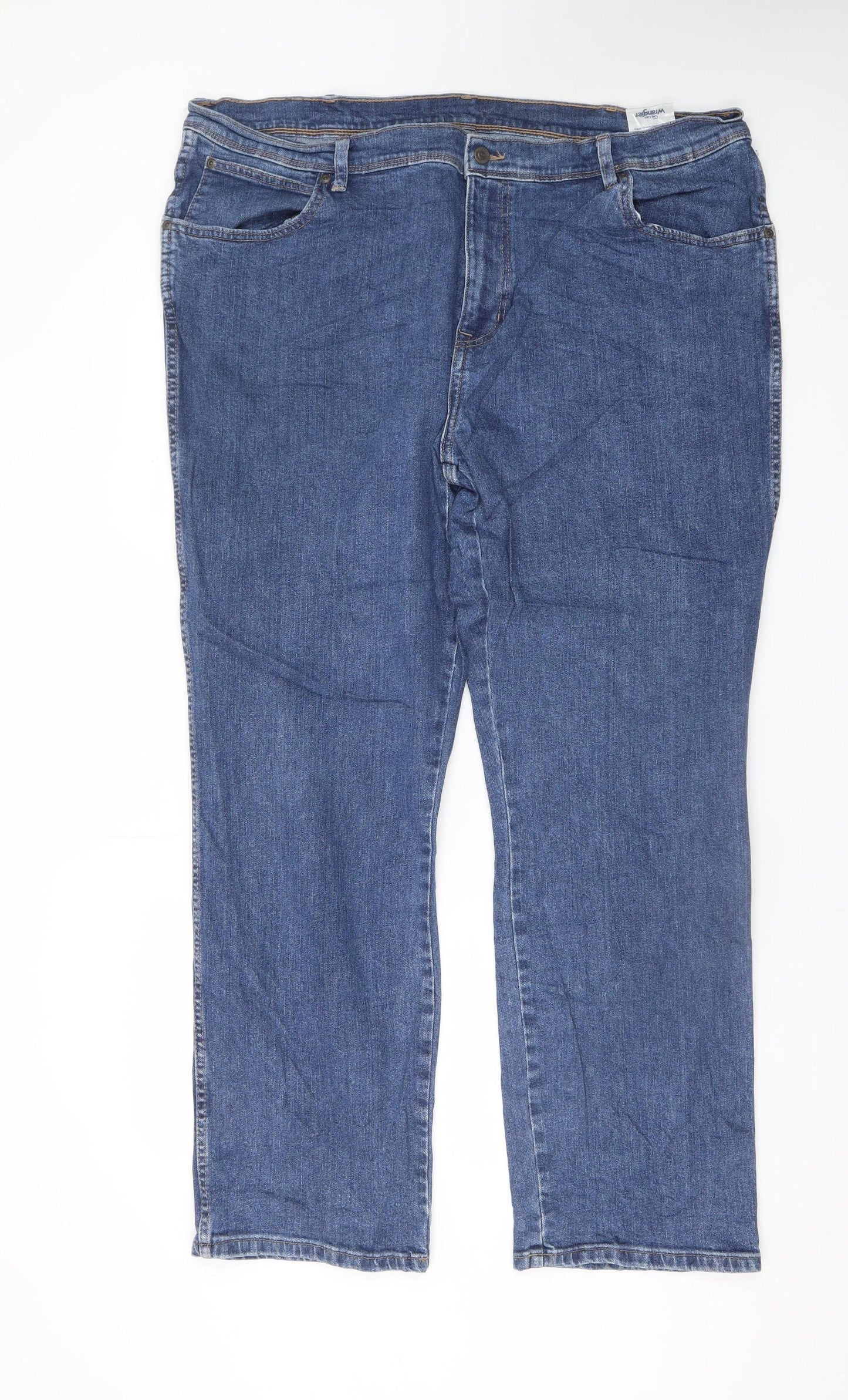 Wrangler Men's Blue Straight Regular Fit Jeans W44 L32