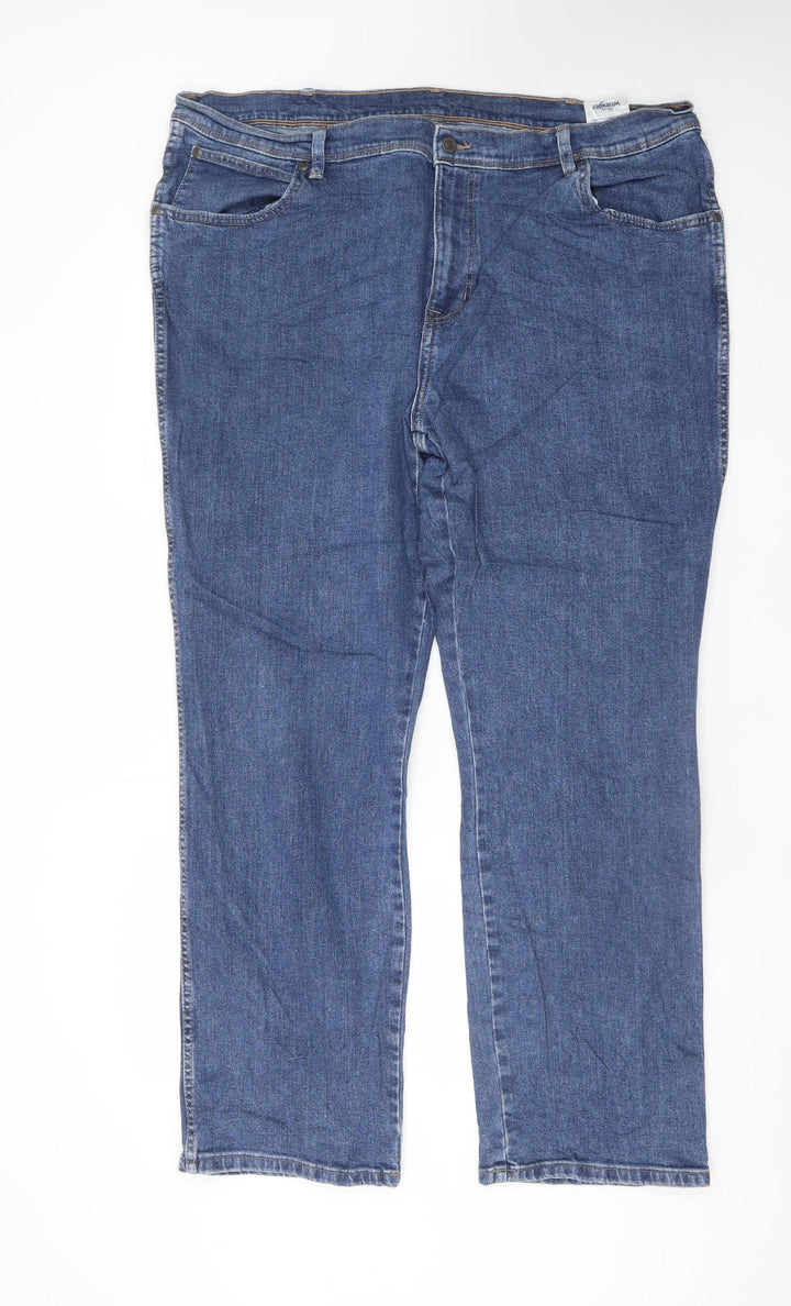 Wrangler Men's Blue Straight Regular Fit Jeans W44 L32