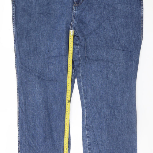 Wrangler Men's Blue Straight Regular Fit Jeans W44 L32