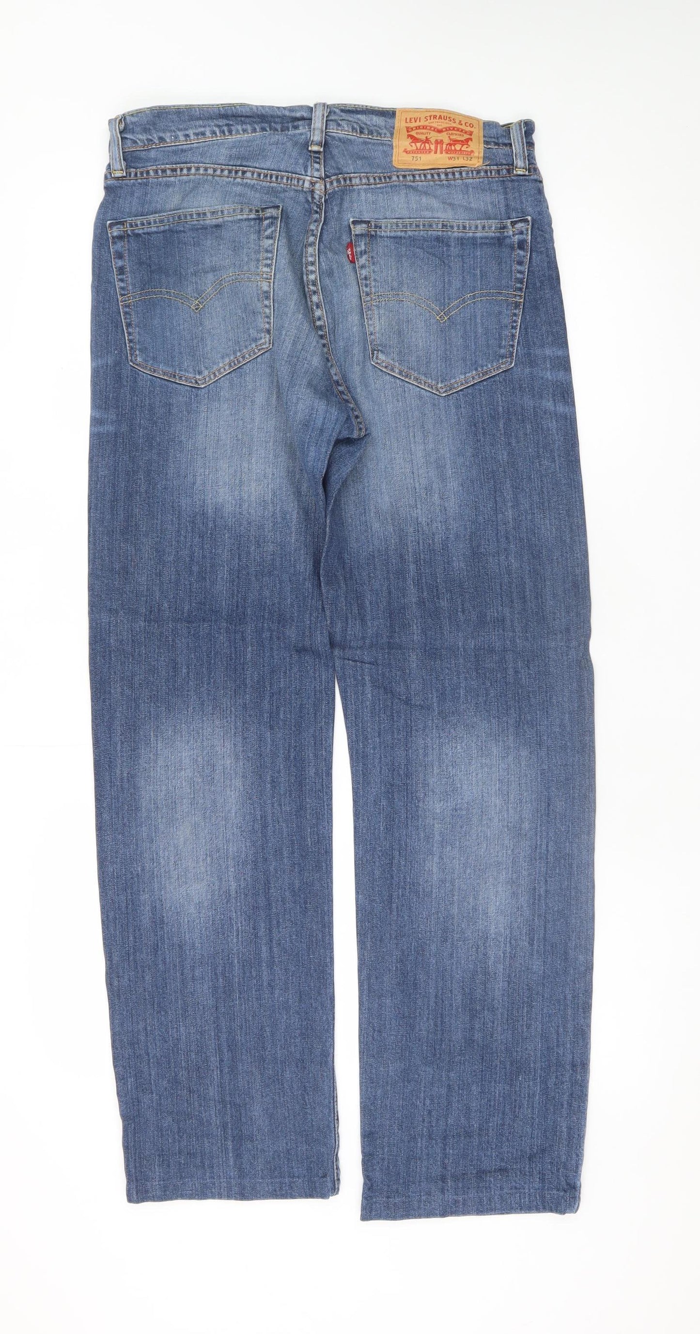 Levi's Men Blue 751 Regular Fit Straight Denim Jeans W31 L32