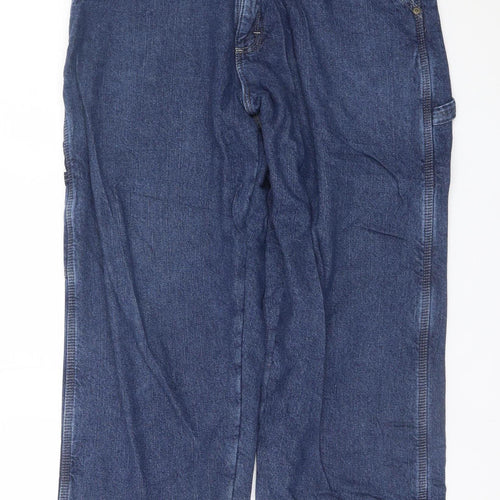 Wrangler Men's Blue 34x30 Regular Fit Straight Denim Jeans