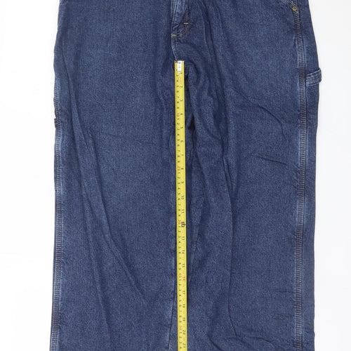 Wrangler Men's Blue 34x30 Regular Fit Straight Denim Jeans