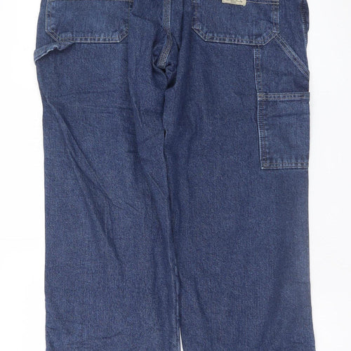 Wrangler Men's Blue 34x30 Regular Fit Straight Denim Jeans