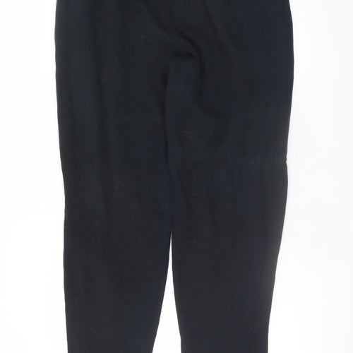 Puma Men's Black Fleece Sweatpants L Regular Fit Drawstring Trousers