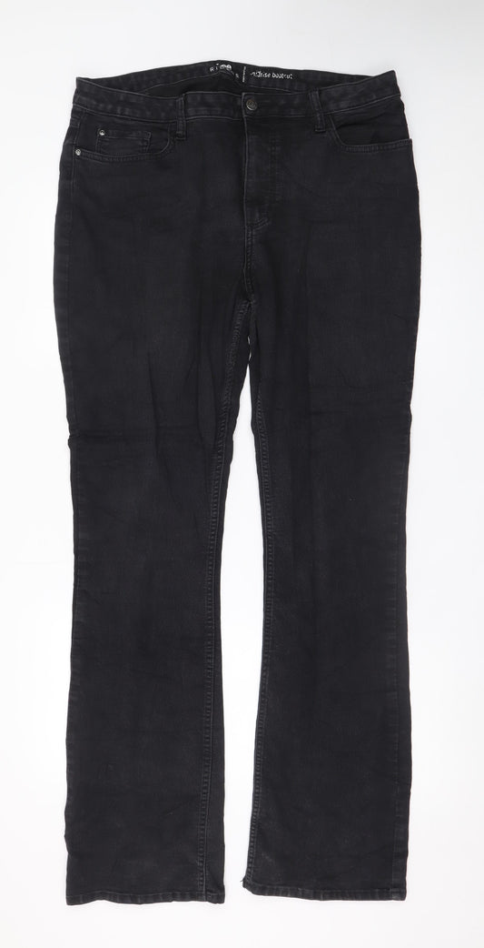 Lee Women’s Black Bootcut Jeans Size 18 Regular Fit Denim