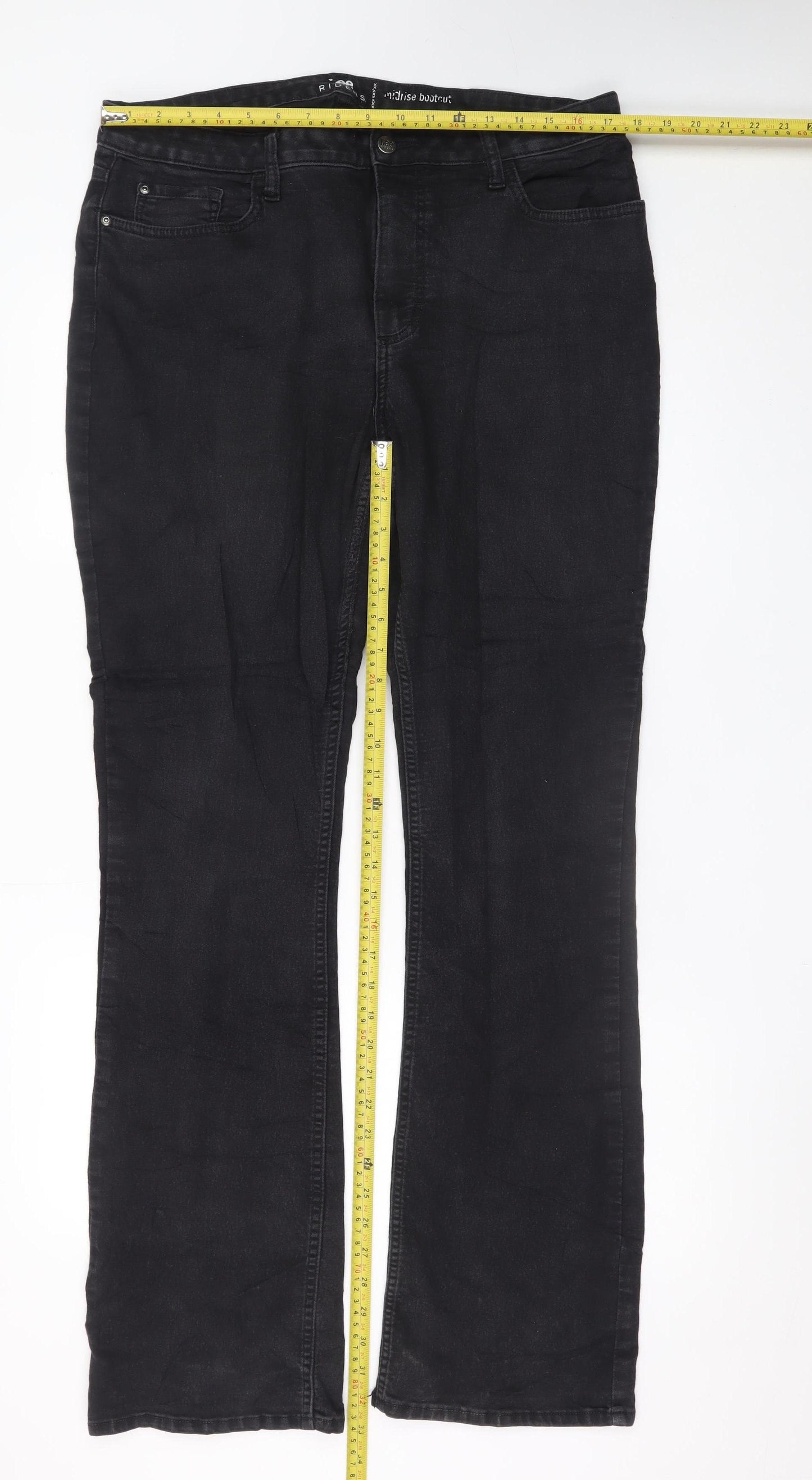 Lee Women’s Black Bootcut Jeans Size 18 Regular Fit Denim