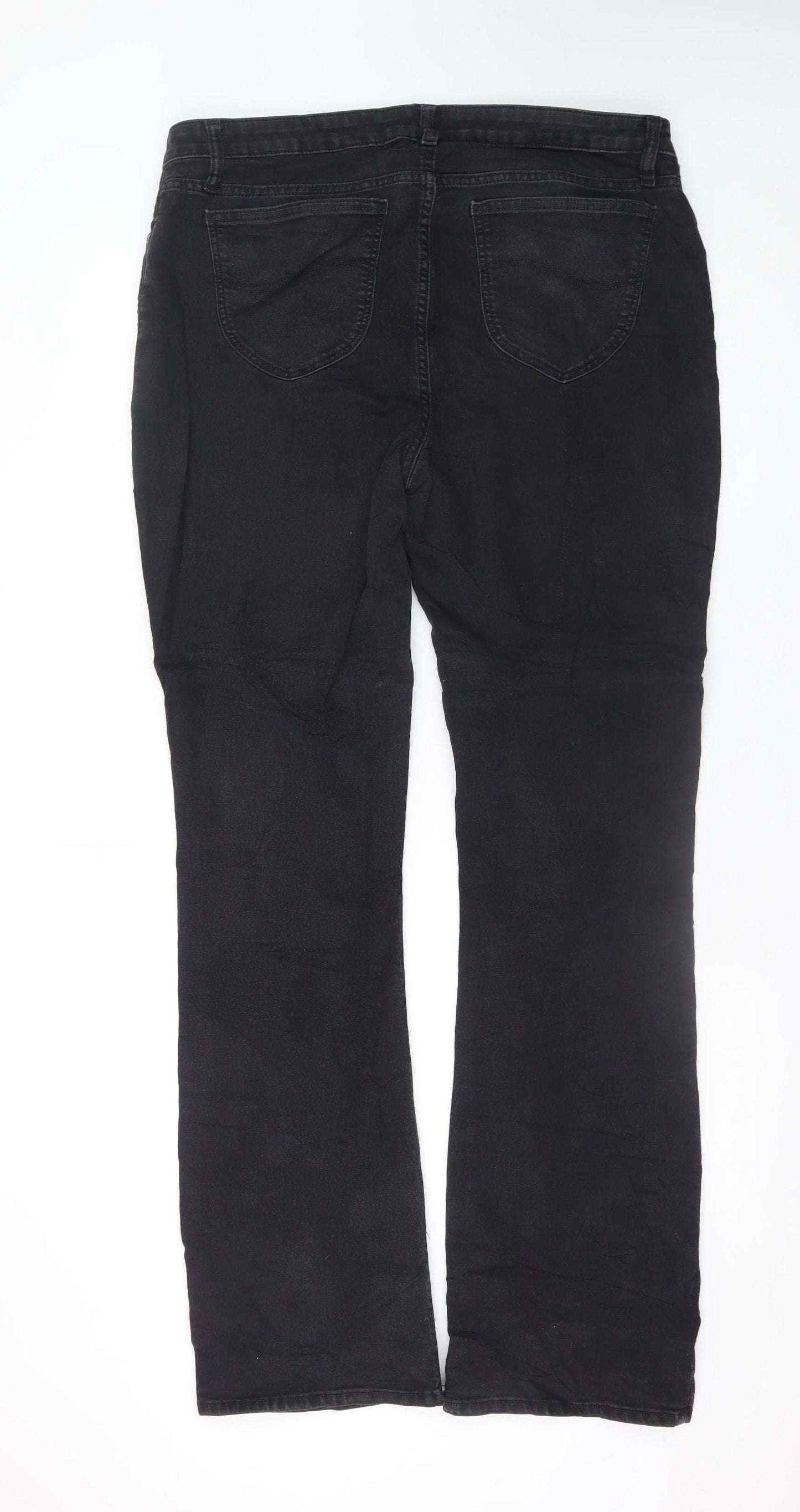 Lee Women’s Black Bootcut Jeans Size 18 Regular Fit Denim