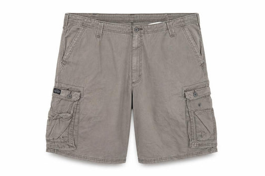 Lee Men's Grey Cotton Cargo Shorts Size 46 Regular Fit