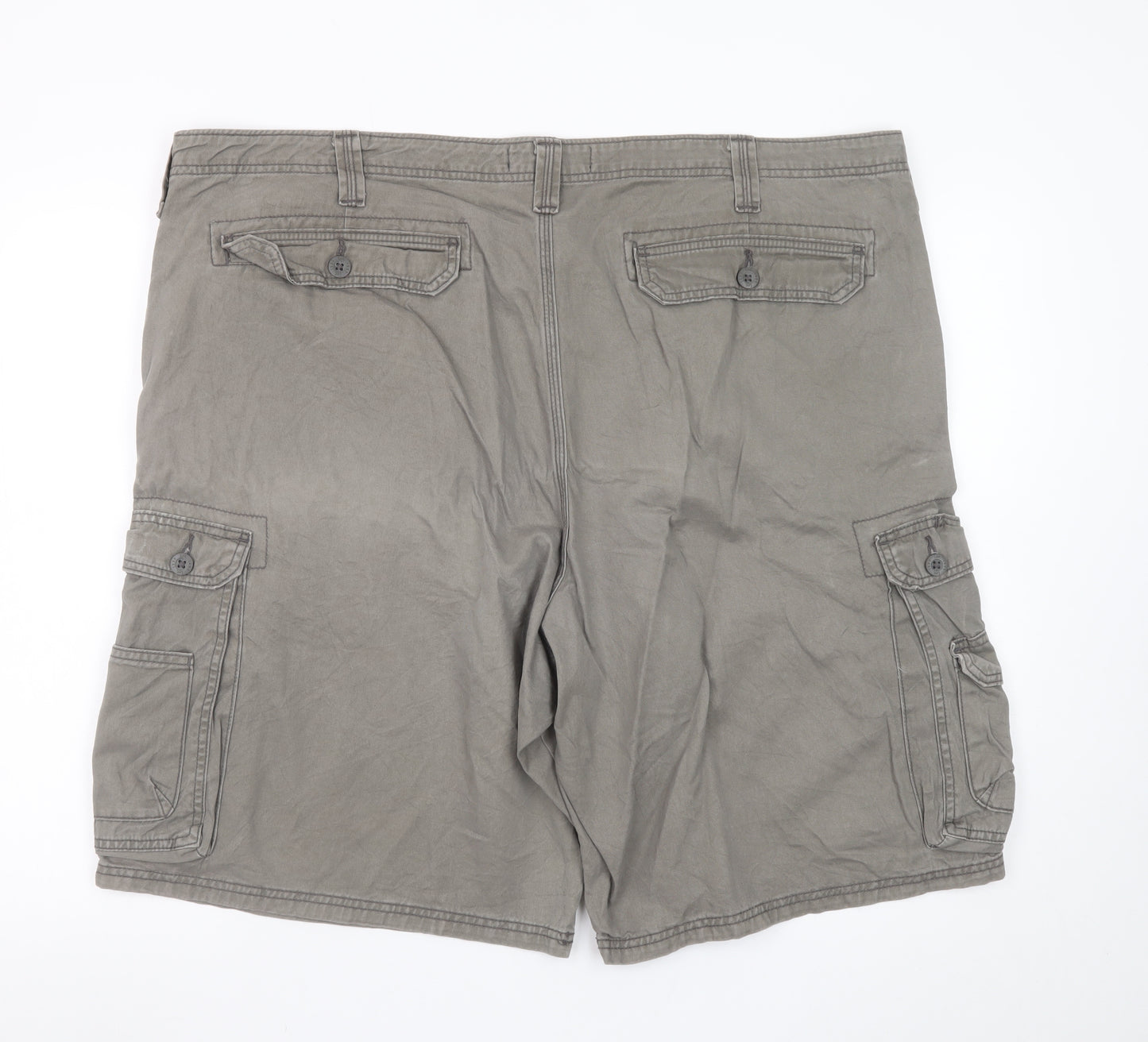 Lee Men's Grey Cotton Cargo Shorts Size 46 Regular Fit