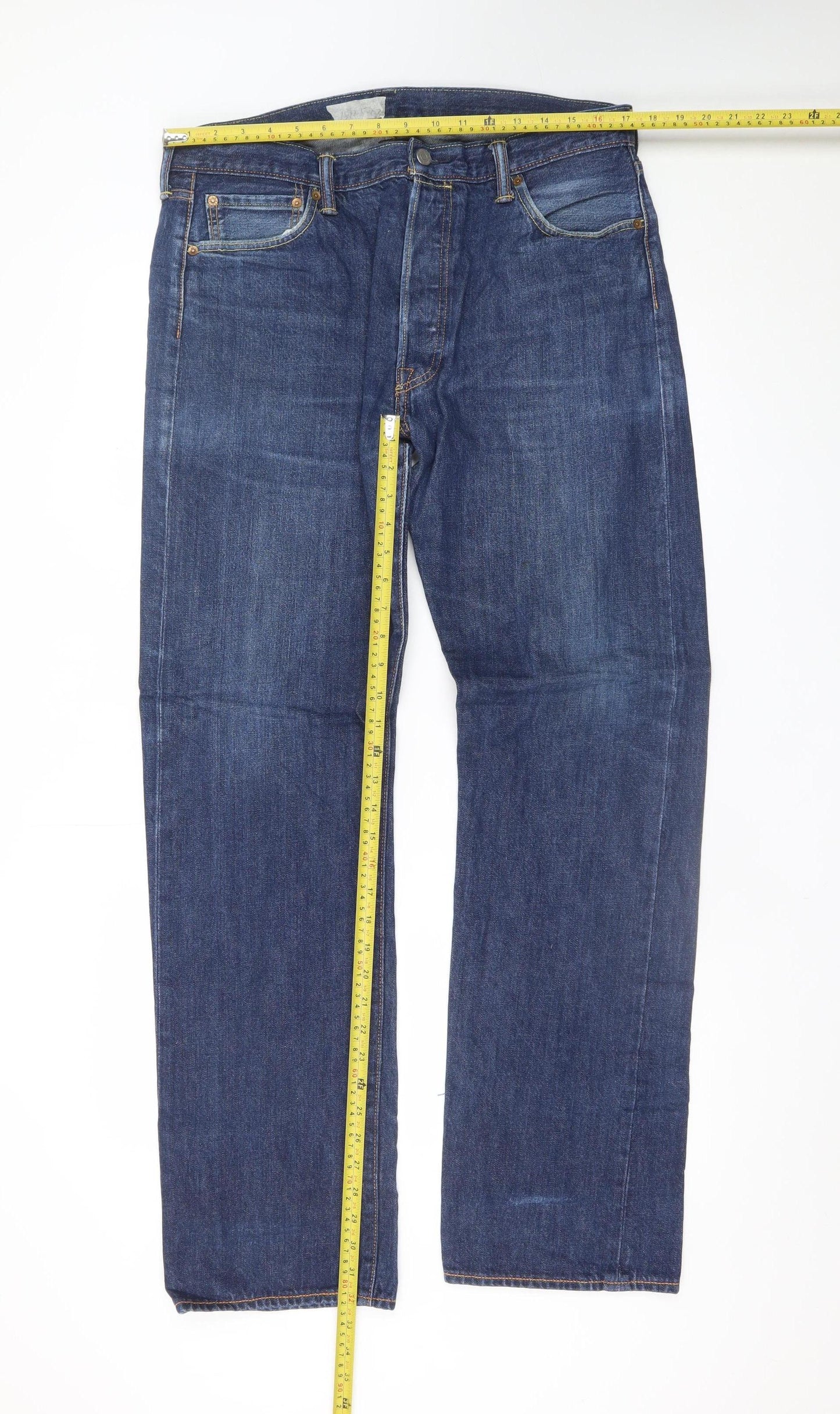 Levi's Men's Blue Straight Denim Jeans W36 L34 Classic Fit