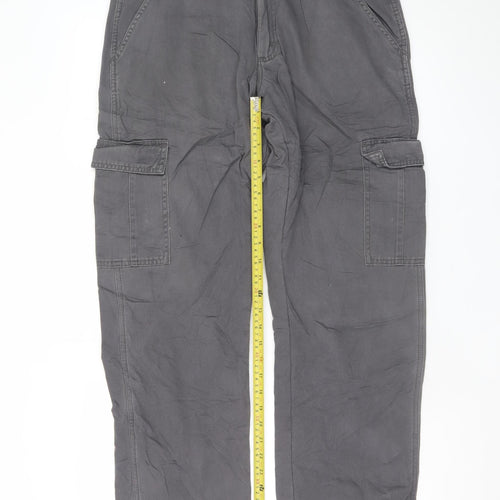 Wrangler Authentics Men's Grey Cargo Trousers 32x32 Cotton Regular Fit