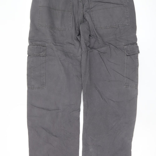 Wrangler Authentics Men's Grey Cargo Trousers 32x32 Cotton Regular Fit