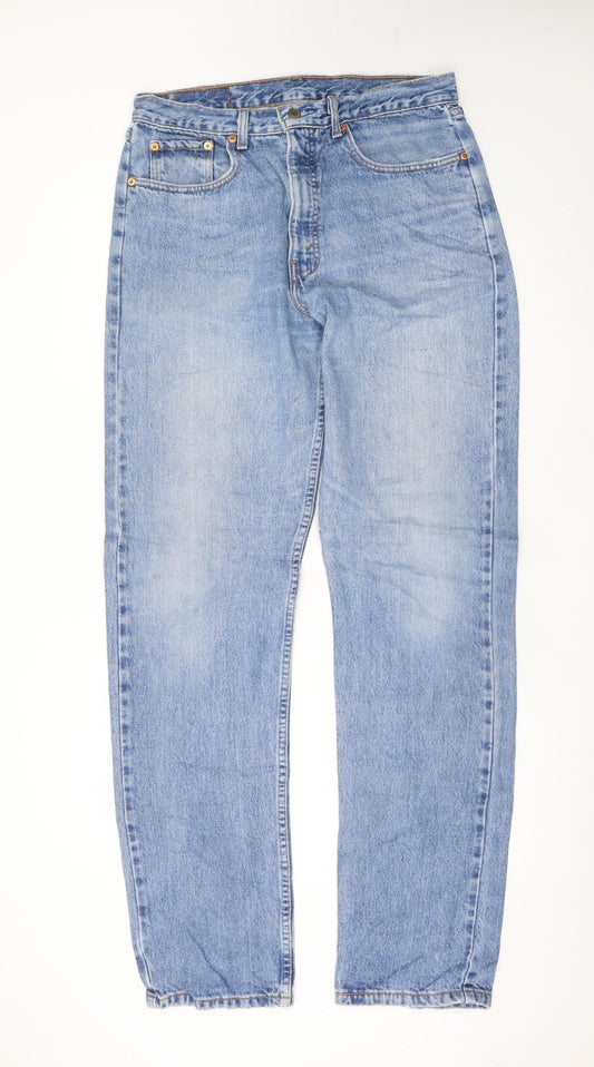 Levi's Men's Blue 501 Straight Fit Denim Jeans W36 L34