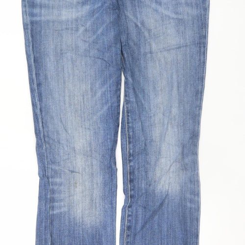 Lee Women’s Blue Marion Straight Jeans Size 16 Regular Stretch Denim