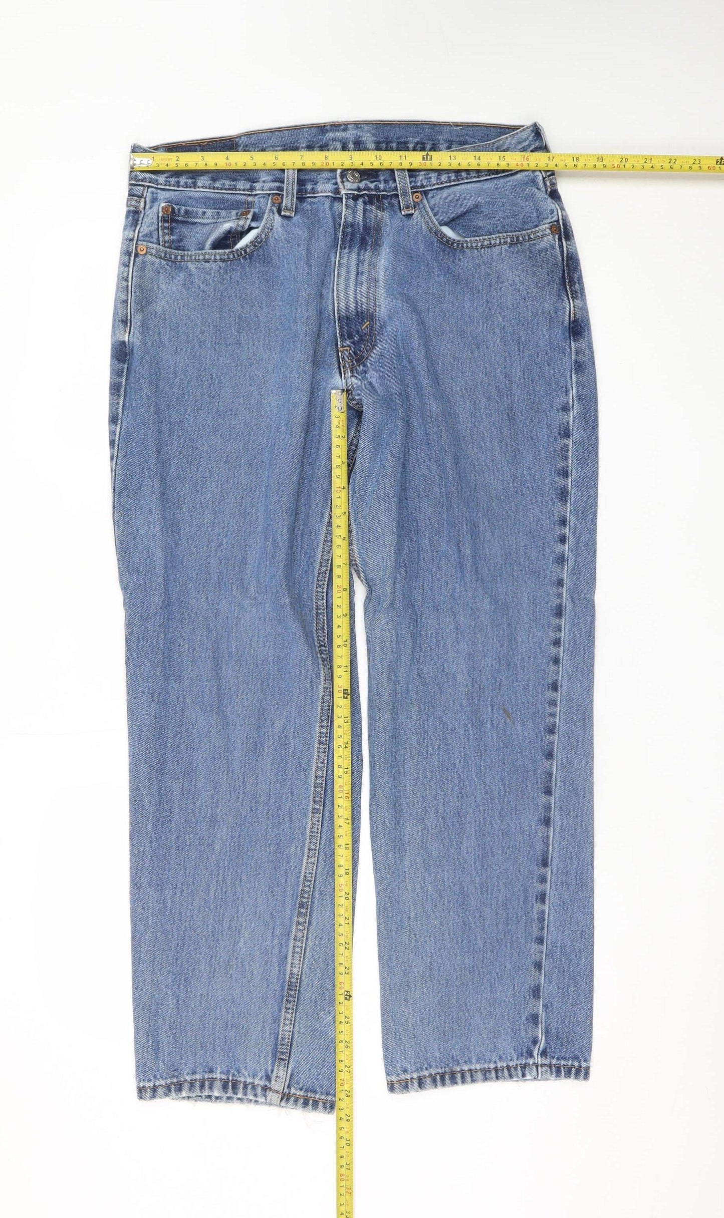 Levi's Men's Blue 34x30 Straight Fit Denim Jeans