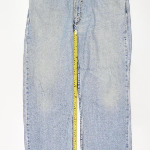 Levi’s 505 Regular Fit Light Blue Denim Jeans Men W36 L32