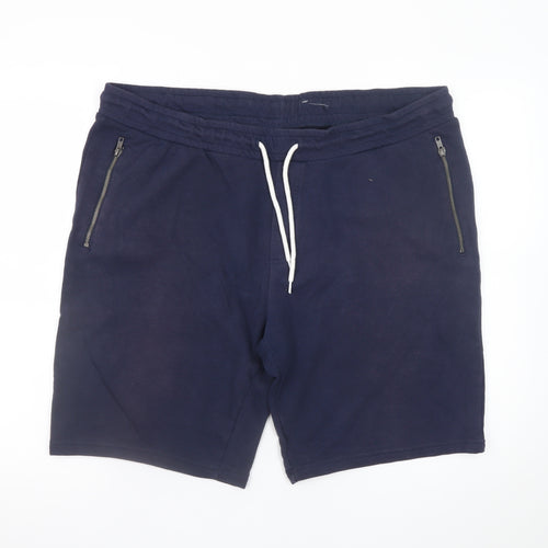 C&A The Basics Men's Blue XL Sweat Shorts with Zipped Pockets