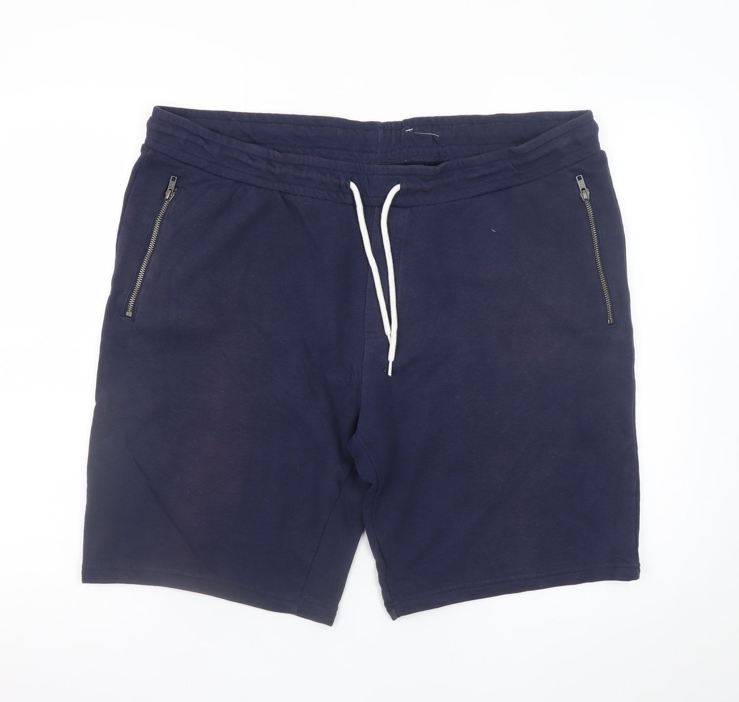 C&A The Basics Men's Blue XL Sweat Shorts with Zipped Pockets