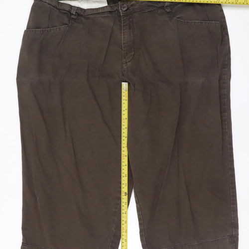 Lee Men's Brown Chino Shorts Size L Regular Fit Casual Cotton