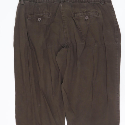 Lee Men's Brown Chino Shorts Size L Regular Fit Casual Cotton