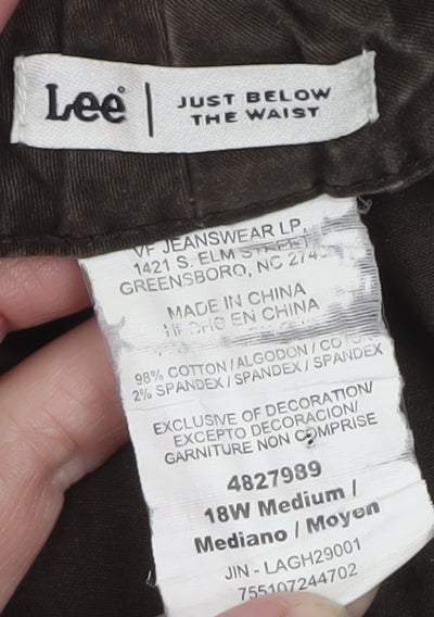 Lee Men's Brown Chino Shorts Size L Regular Fit Casual Cotton