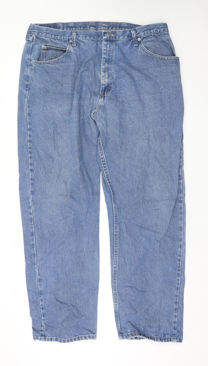 Wrangler Men's Blue 40x32 Relaxed Fit Straight Denim Jeans