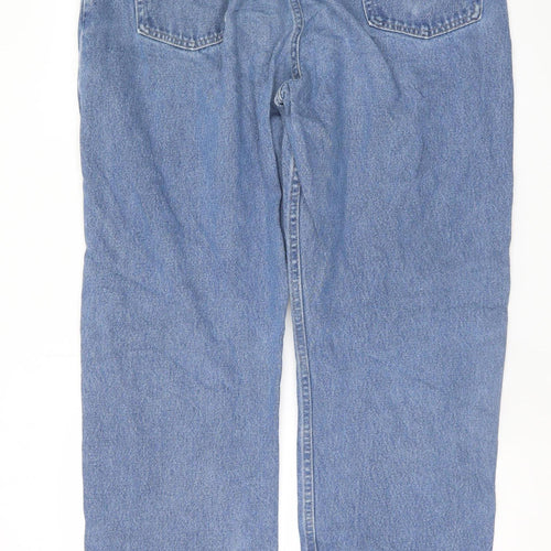 Wrangler Men's Blue 40x32 Relaxed Fit Straight Denim Jeans