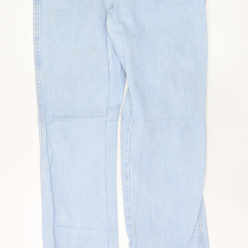 Wrangler Women Blue 16 Straight Leg Light Wash Denim Jeans
