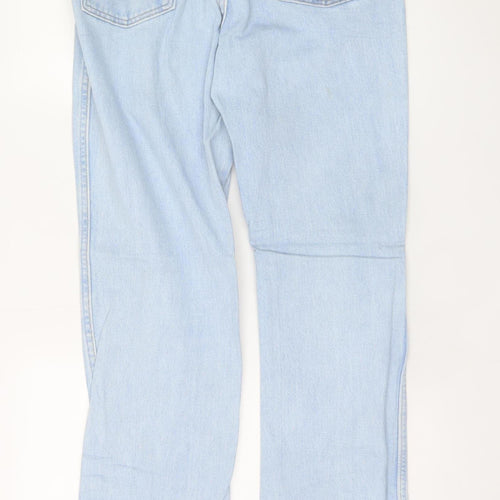 Wrangler Women Blue 16 Straight Leg Light Wash Denim Jeans