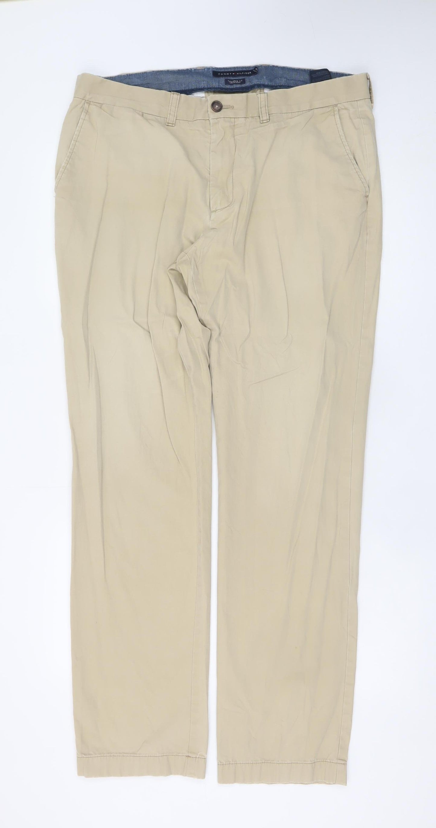 Tommy Hilfiger Men’s Beige Chino Trousers 36/34 Classic Fit