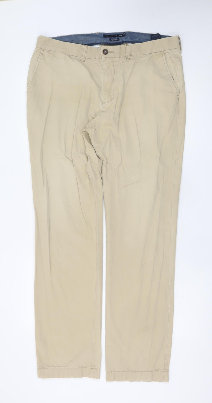 Tommy Hilfiger Men’s Beige Chino Trousers 36/34 Classic Fit