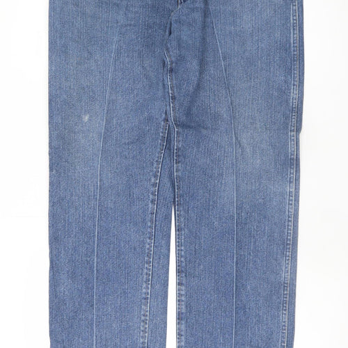 Wrangler Men's Blue Straight Leg Comfort Fit Jeans 35W 30L