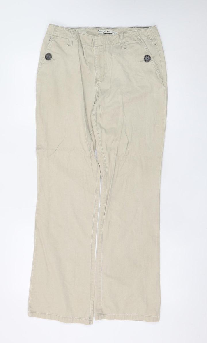 Tommy Hilfiger Men's Beige Chino Trousers Size M Regular Fit