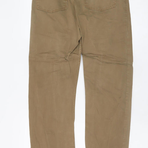 Wrangler Men's Beige Straight Fit Chino Trousers 30x32