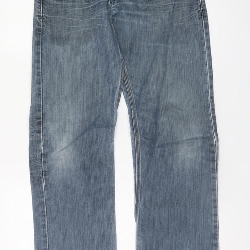 Levi's Men's Blue Straight Fit 30x32 Mid Rise Denim Jeans