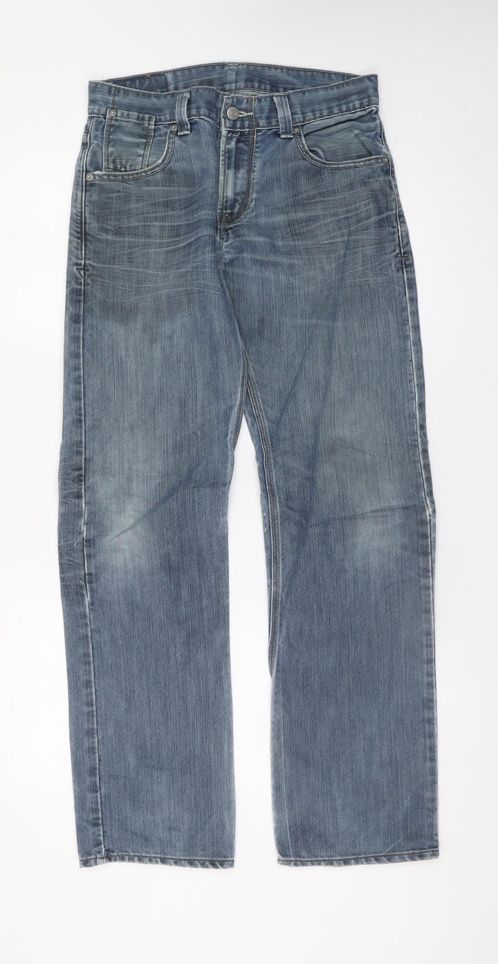 Levi's Men's Blue Straight Fit 30x32 Mid Rise Denim Jeans