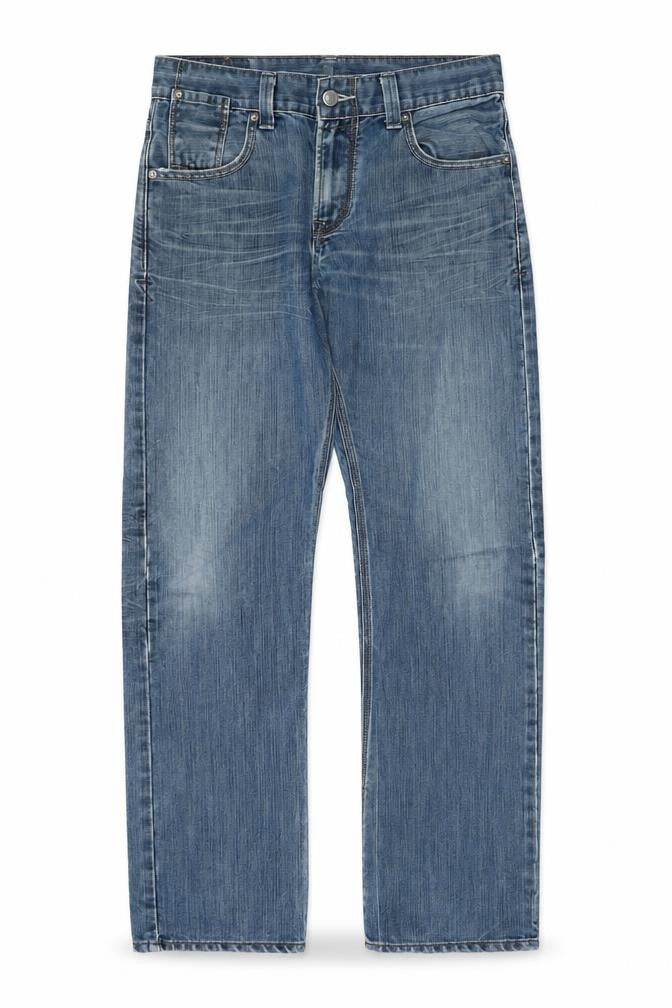 Levi's Men's Blue Straight Fit 30x32 Mid Rise Denim Jeans