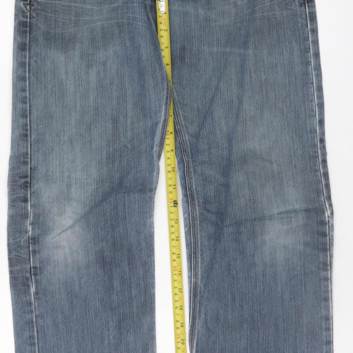 Levi's Men's Blue Straight Fit 30x32 Mid Rise Denim Jeans
