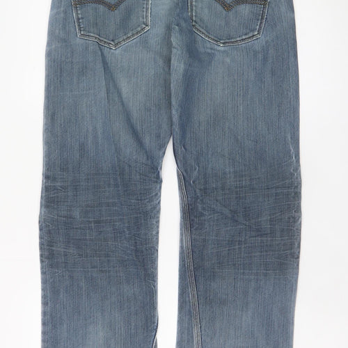 Levi's Men's Blue Straight Fit 30x32 Mid Rise Denim Jeans