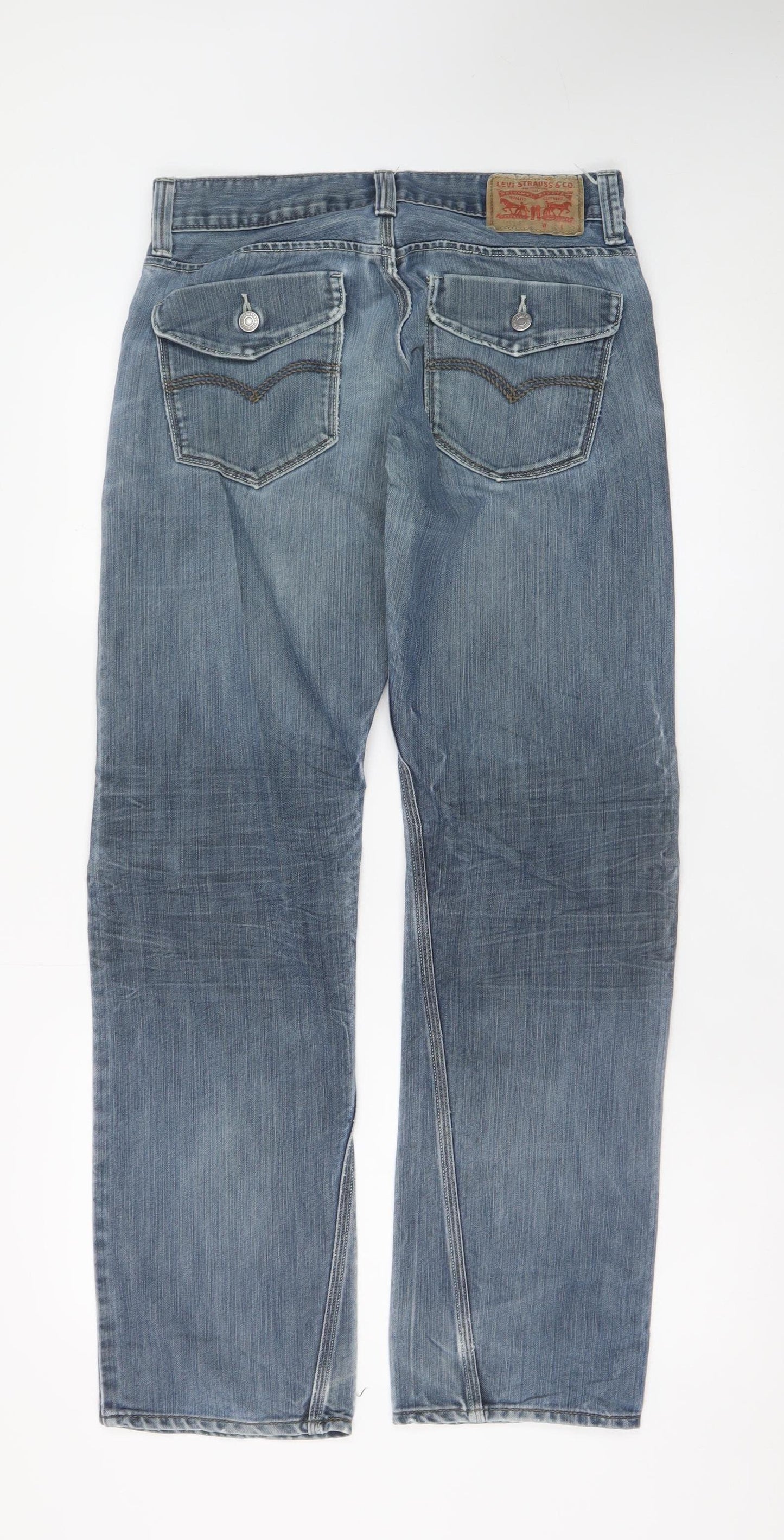 Levi's Men's Blue Straight Fit 30x32 Mid Rise Denim Jeans