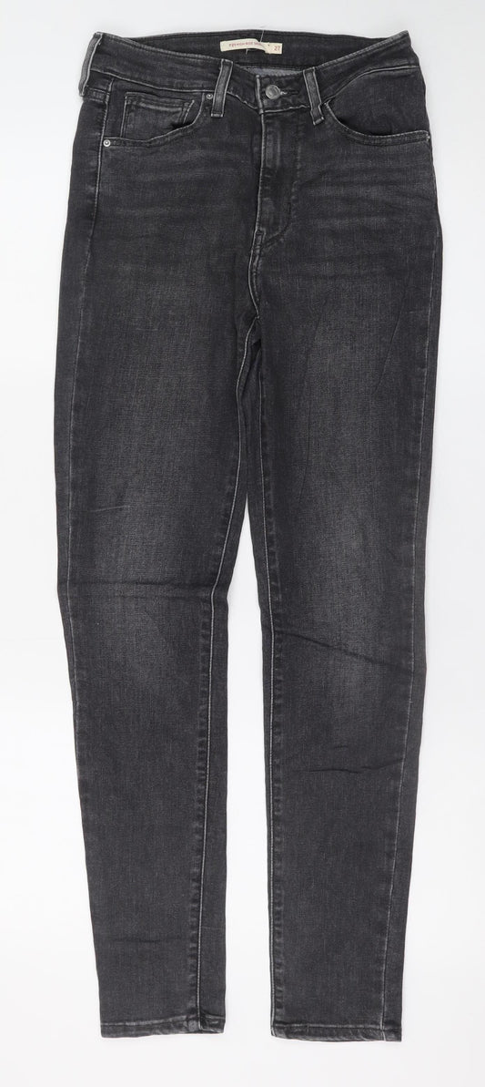 Levi's Womens Black 721 High Rise Skinny Jeans Size 27