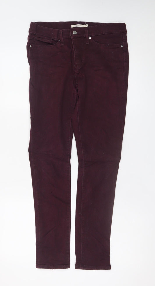 Levi's Women's Purple Skinny Jeans Size 10 W28 L30 Stretch Denim