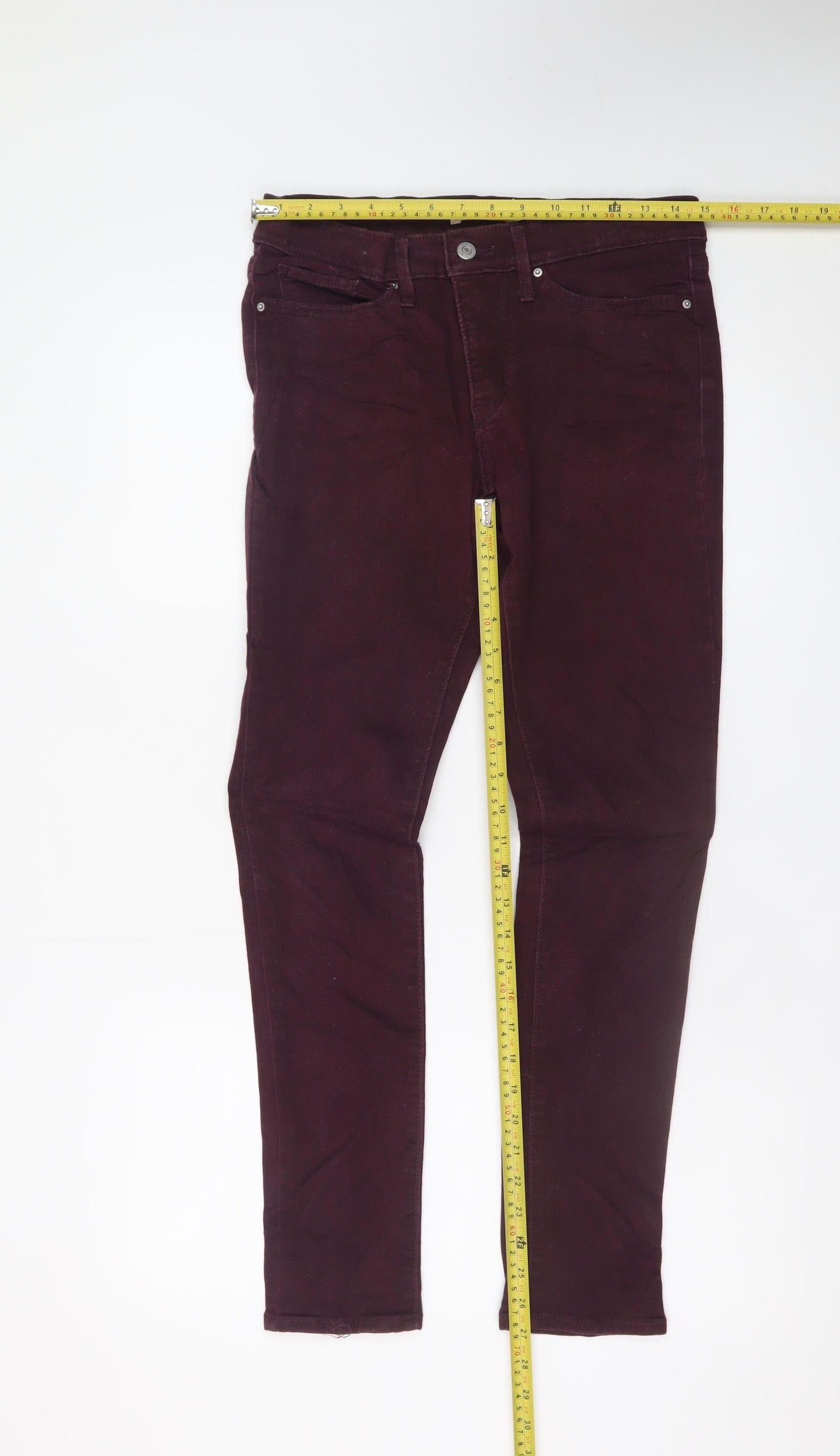 Levi's Women's Purple Skinny Jeans Size 10 W28 L30 Stretch Denim