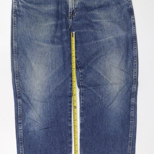 Wrangler Men's Blue Regular Fit 34x30 Straight Denim Jeans
