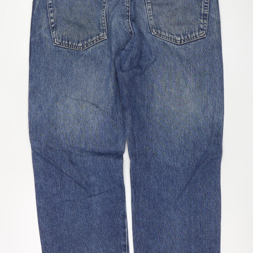 Wrangler Men's Blue Regular Fit 34x30 Straight Denim Jeans