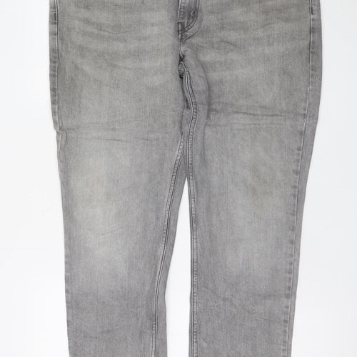 Levi's Men's Grey 38x30 Straight Denim Jeans Stretch Regular Fit
