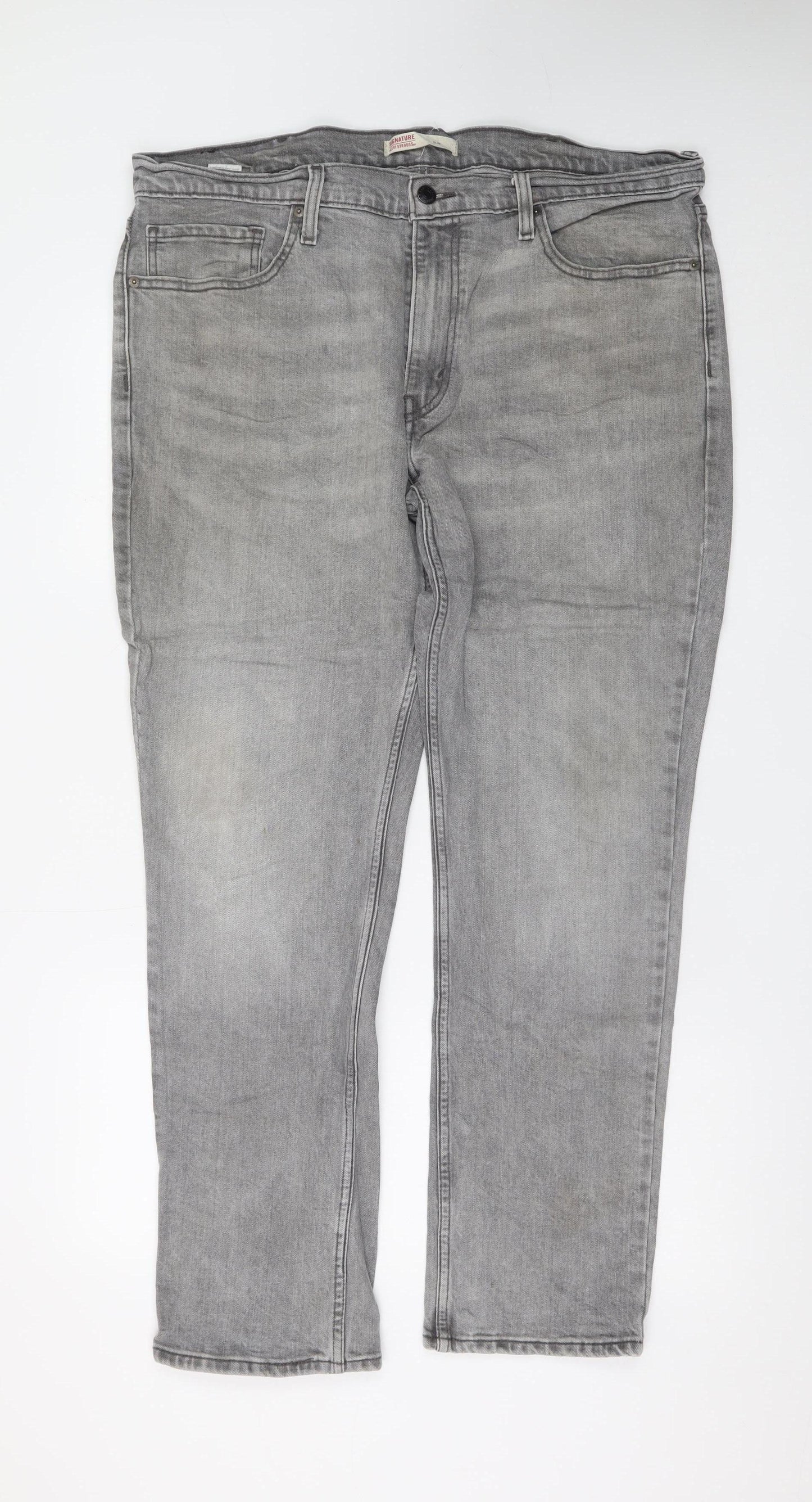 Levi's Men's Grey 38x30 Straight Denim Jeans Stretch Regular Fit