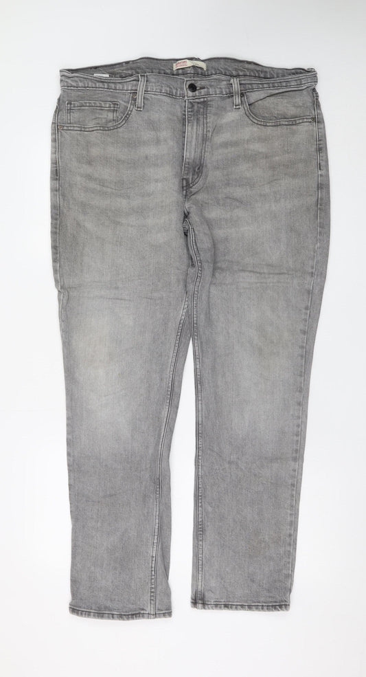 Levi's Men's Grey 38x30 Straight Denim Jeans Stretch Regular Fit