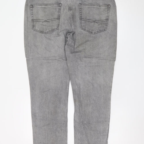 Levi's Men's Grey 38x30 Straight Denim Jeans Stretch Regular Fit